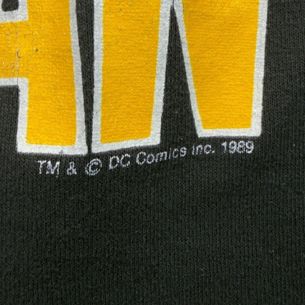 Vintage 1989 Batman Big Face Graphic T Shirt Youth L 14-16 SSI Single Stitch USA